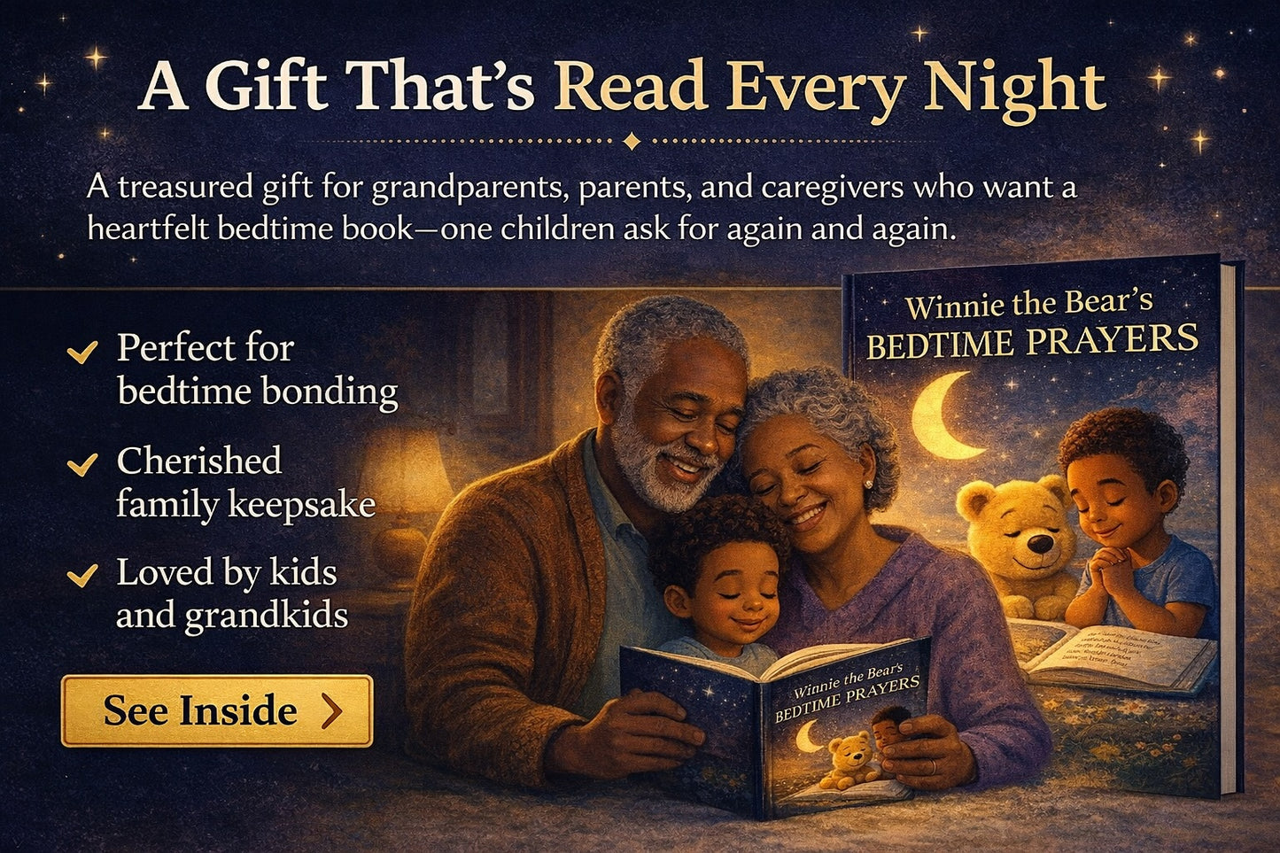 Winnie the Bear’s Bedtime Prayers (Paperback Edition) A Gentle Bedtime Book for Calm, Comfort, and Peace