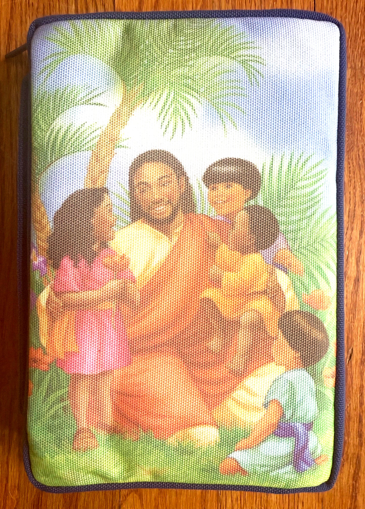 3 Pack Vintage Jesus and the Children Bible Cover - Medium Fit with Zipper