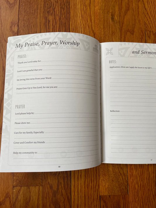 My Praise, Prayer, Worship and Sermon Notes Journal - green & black hat edition
