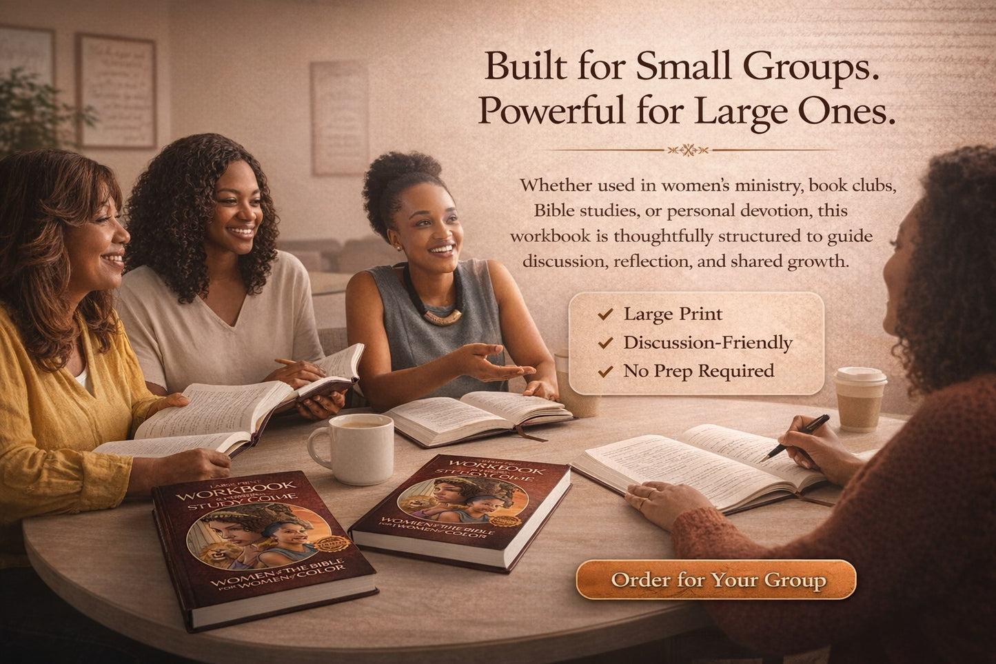 Women of the Bible for Women of Color: A Motivational  Workbook Inspirational  Personal Study Guide - Large Print