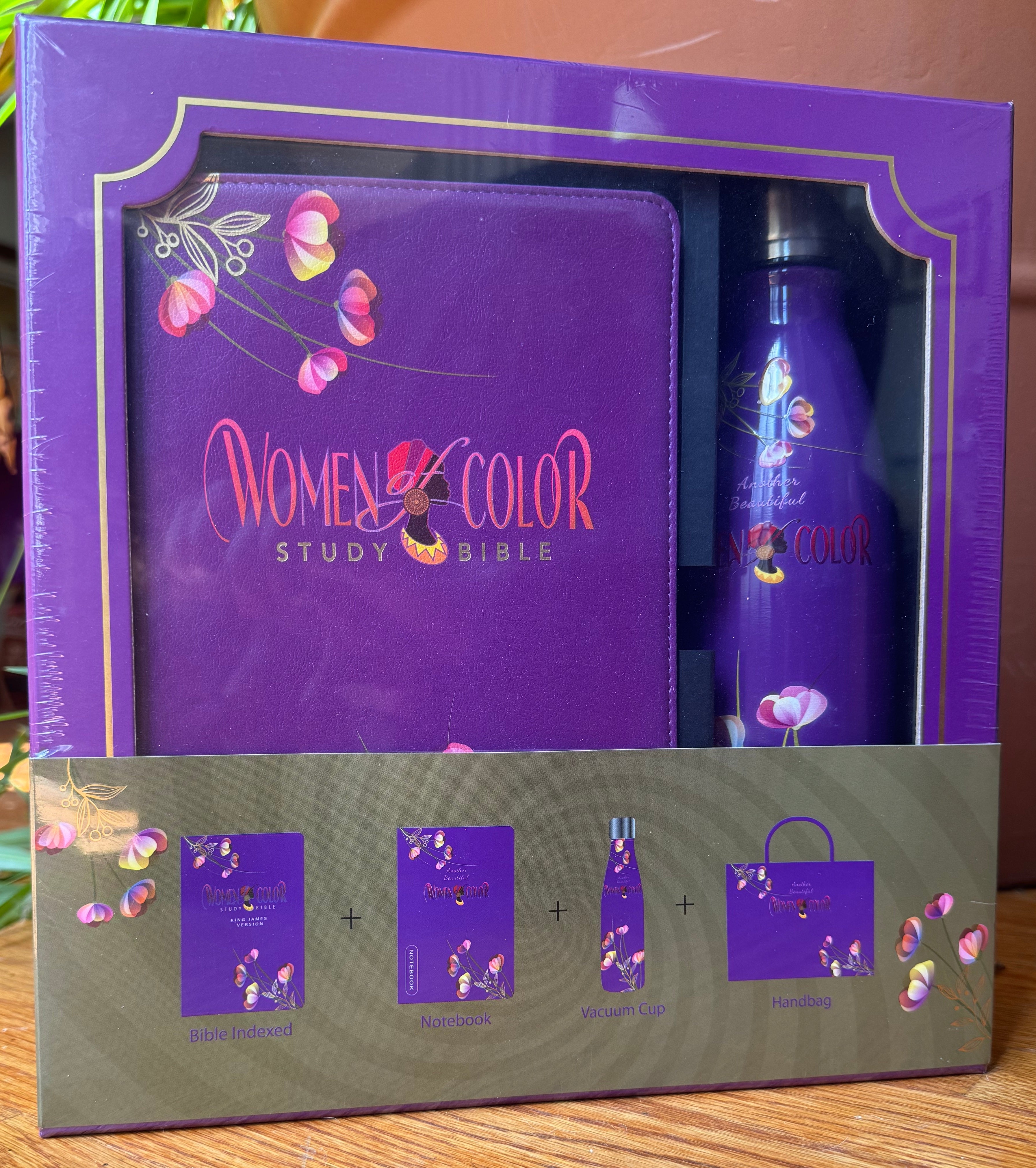 Women of Color Premium Gift Pack Purple - 4 items packaged for giving ...