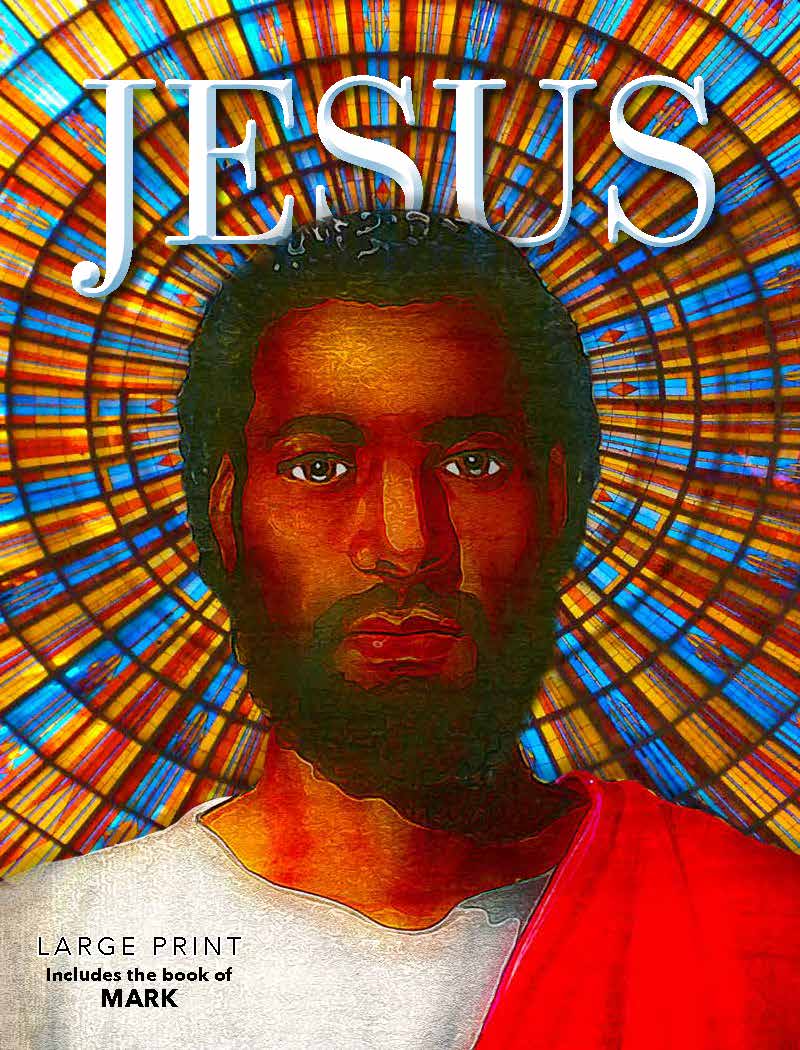 Jesus large hardcover keepsake book with stained-glass cover artwork