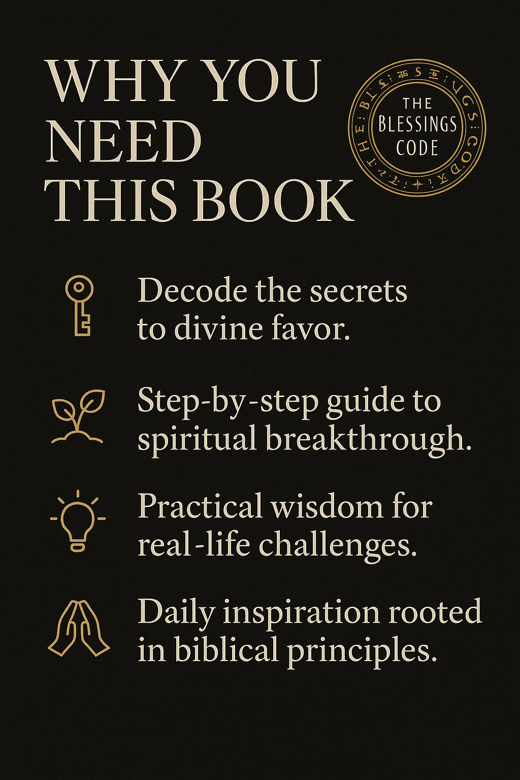 The Blessings Code - 412 pages black and white interior .pdf delivery here