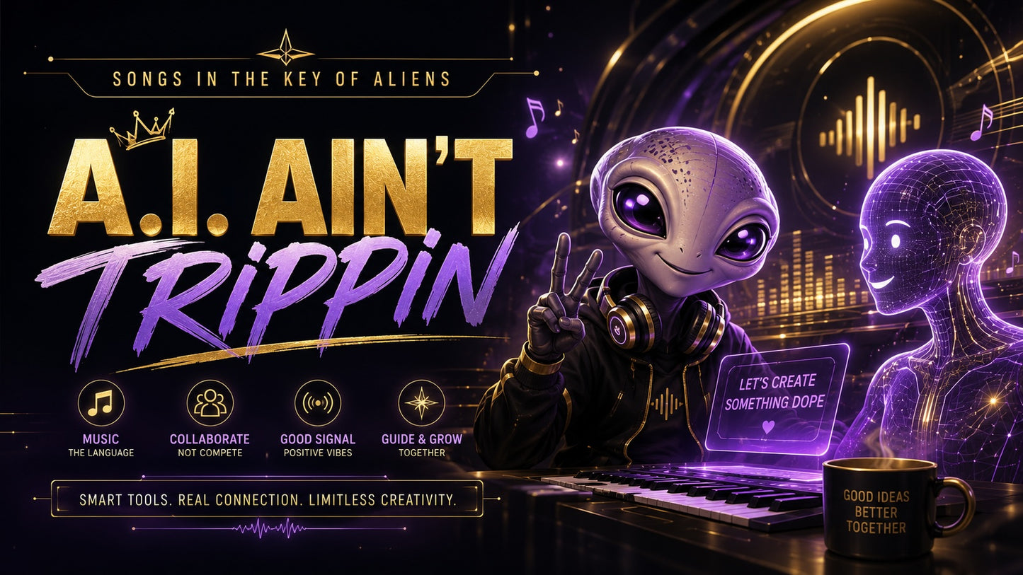 AI AIN"T TRIPPIN - Single from the Songs in the Key of Aliens album
