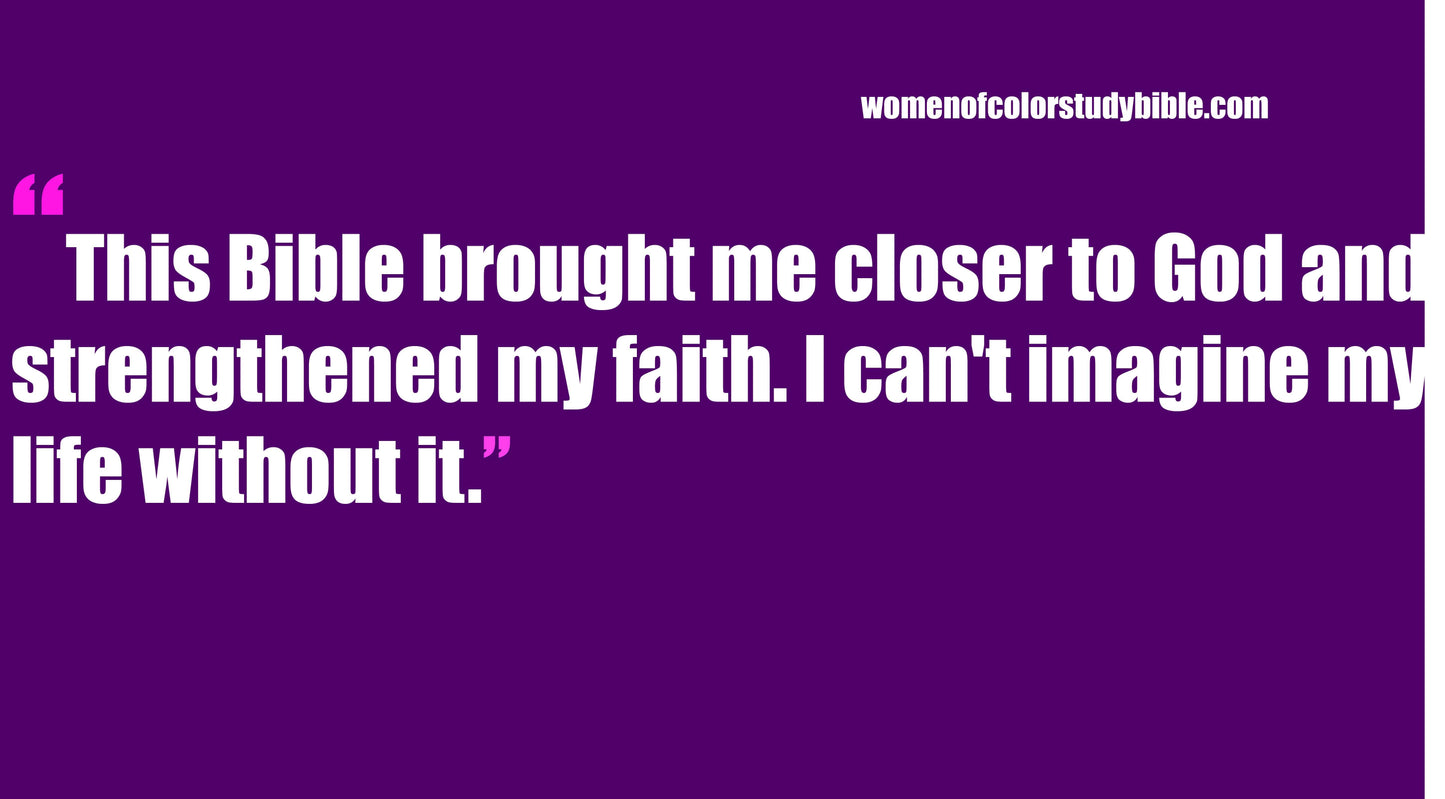 Women of Color Study Bible - Purple Luxleather Softouch Edition