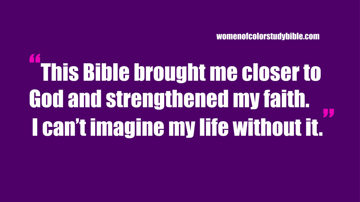 Women of Color Study Bible - Purple Luxleather Softouch Edition